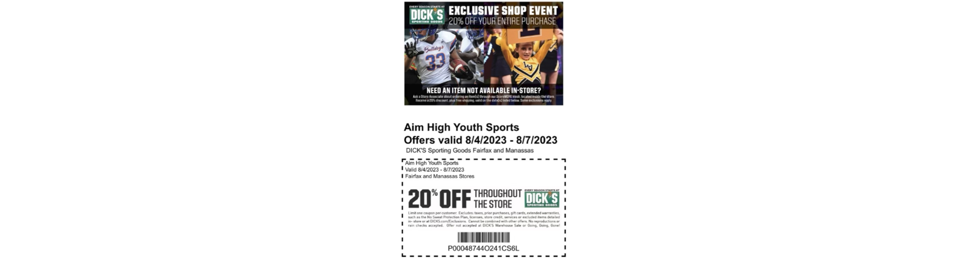 Aim High Youth Sports Association > Home